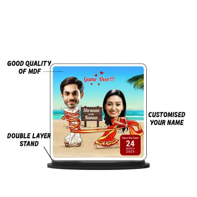 Couple Wedding Caricature Customized With Name, Date & Photo Weeding Invitations Caricature Best Wedding Gift for Friend Couple Wedding Decor Caricature